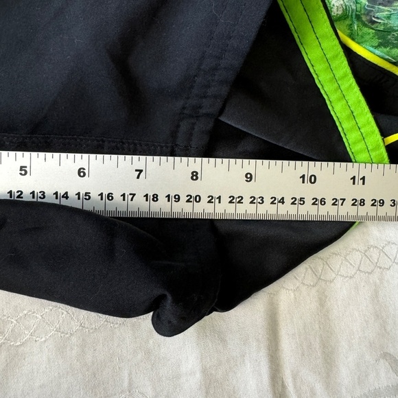 Nike Men's Black/Green Drawstring Waist Board Short‎ Swim Trunks Size Large Mesh - Picture 11 of 13